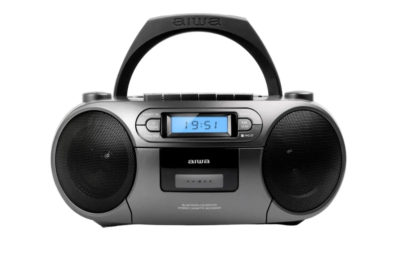 AIWA RC-250 Boombox – CD, Kassette, Bluetooth & FM, grå