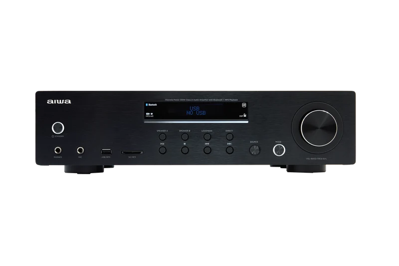 AIWA AMT-130 Forstærker Sort – 120W, Bluetooth & Phono