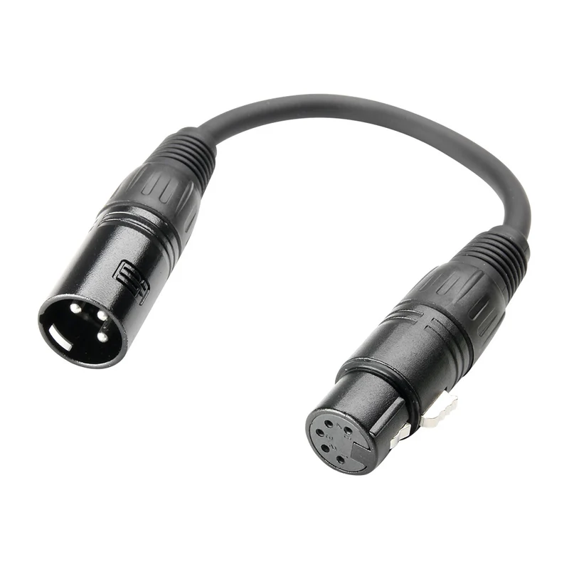 Adapterkabel DMX XLR hane 3-polig till XLR hona 5-polig