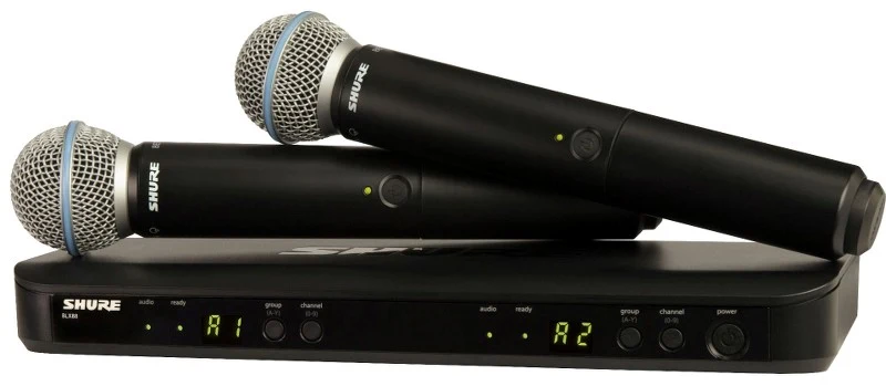 Shure BLX288E/B58-S8 handhållen mikrofonsats