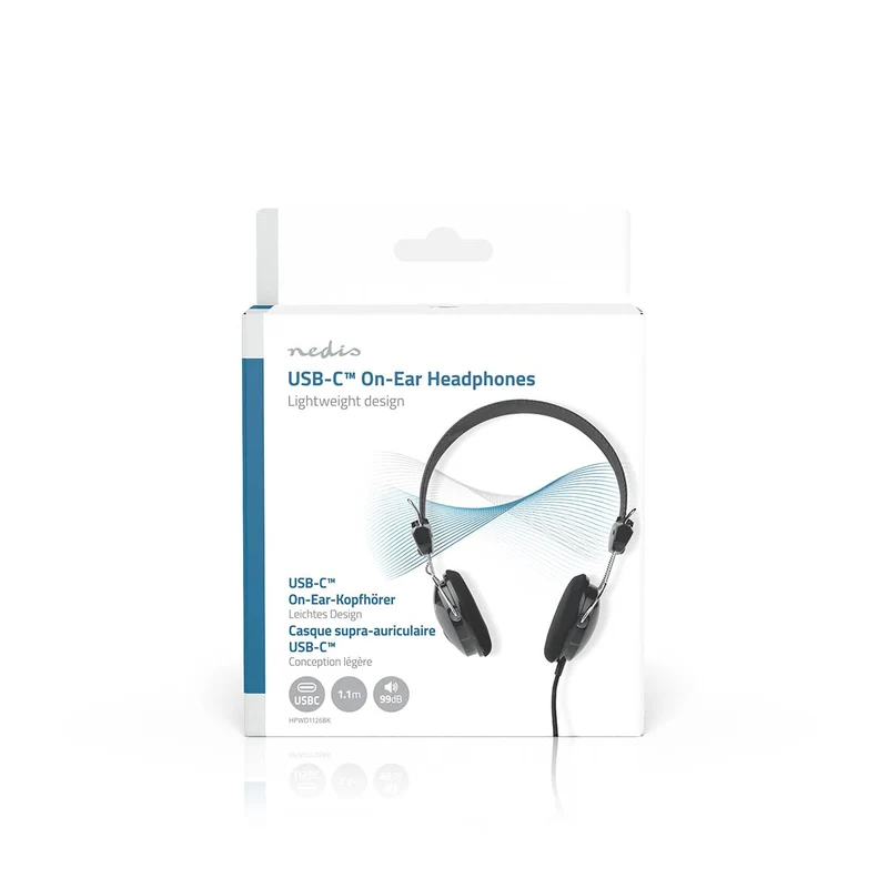 Bedrade On-ear Koptelefoon USB-C™ - Kabellengte: 1.10m - Zwart