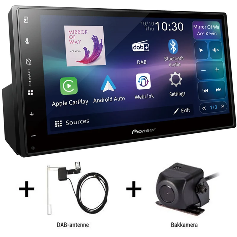 Pioneer SPH-DA77DAB/Bakkamera - trådlös Apple CarPlay