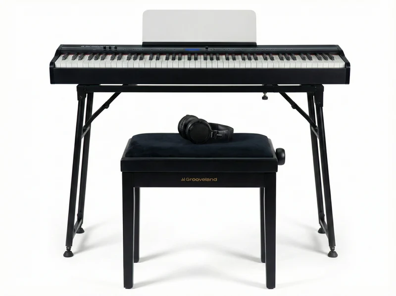 Grooveland FP80 Elpiano (Svart) Komplett Paket