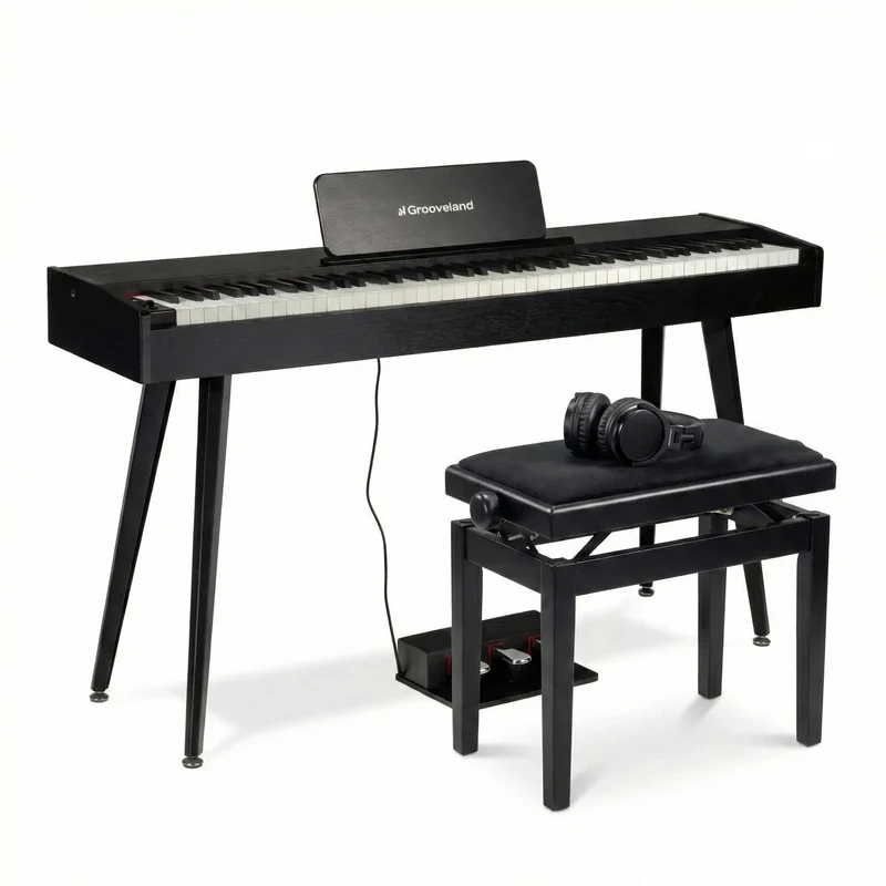 Grooveland DDP-140 Elpiano (Svart) Paket