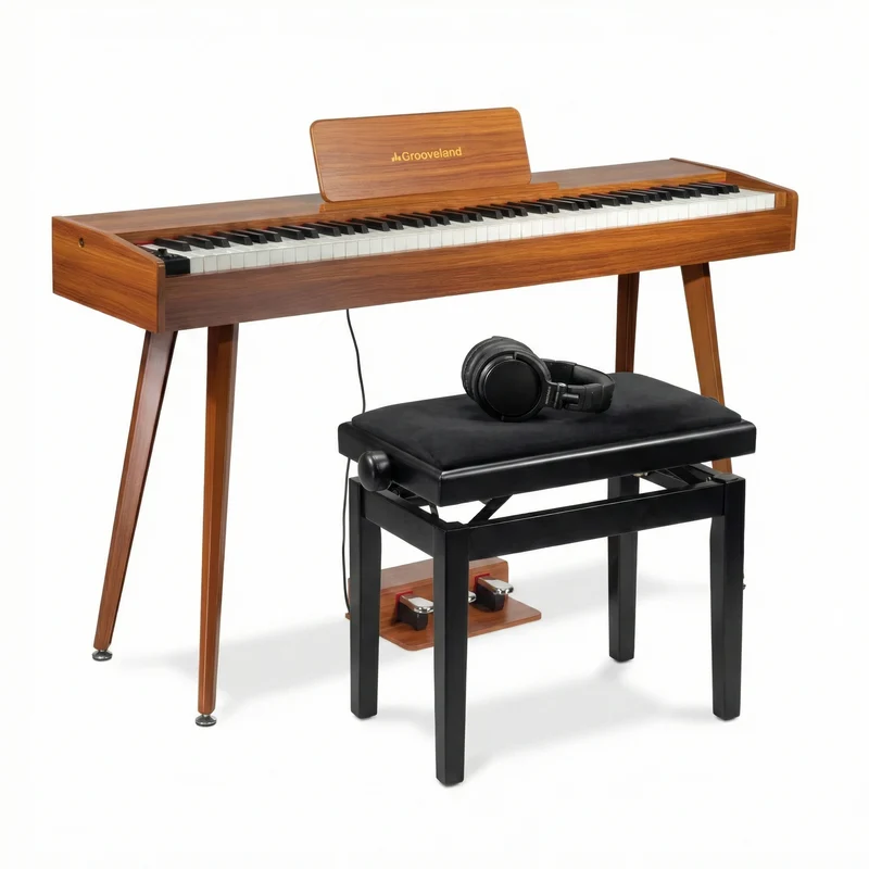Grooveland DDP-140 Elpiano (Mörk) Bundle