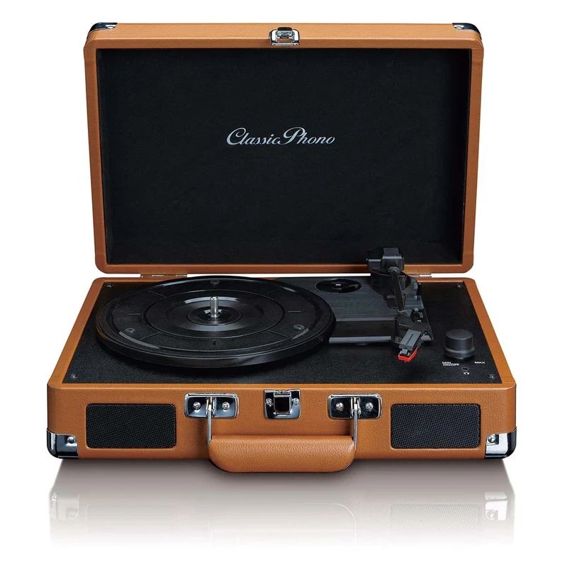 CLASSIC PHONO TT-10BN - Koffer Platenspeler met 2 ingebouwde speakers - Bruin