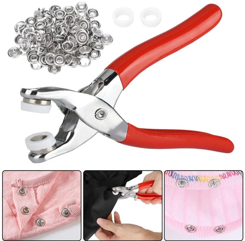 Touch Button Metal Tool | 50pcs Metal Snap Button Fastener Kit