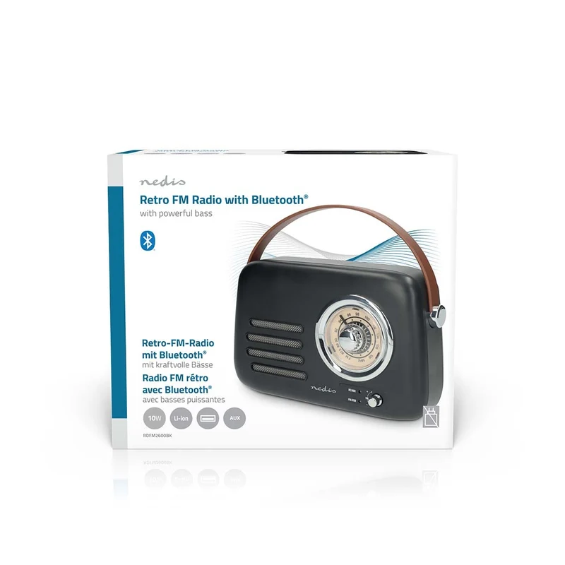 FM-Radio Draagbaar Model - Bluetooth® / FM - Accu gevoed / USB Gevoed