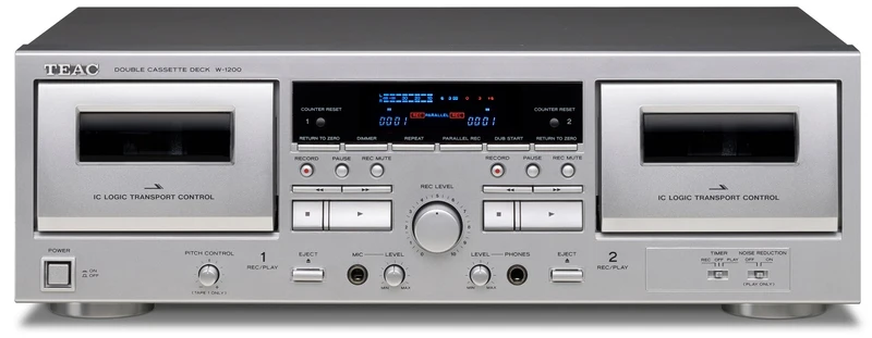TEAC W-1200 Double Cassettedeck Silver