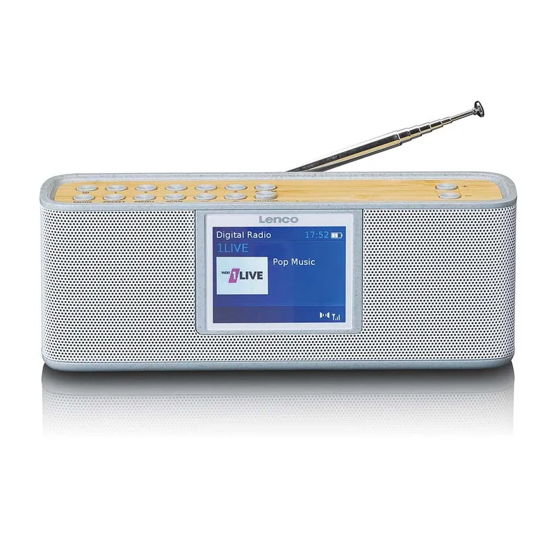 LENCO PDR-046GY - Eco DAB+ radio met Bluetooth® 5.0 - wit/bamboe