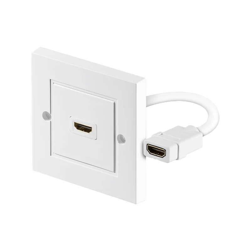 Goobay HDMI™ Wall Socket Gold-plated - White