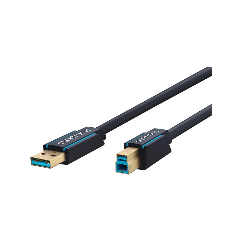 Clicktronic USB A to USB B 3.0 Cable 1.8m (Black)
