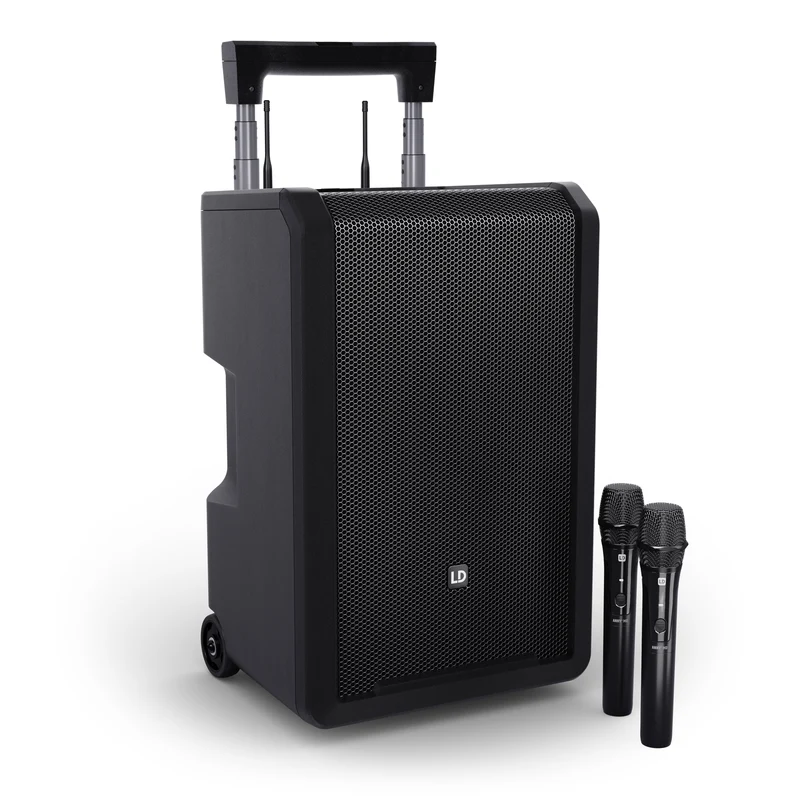 LD Systems ANNY® 10 HHD 2 B5 – 10" bärbart batteridrivet Bluetooth® PA-system med mixer och 2x trådlösa handmikrofoner