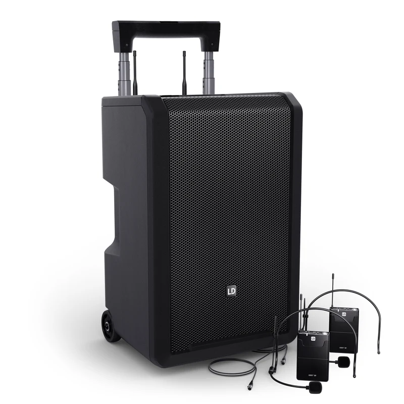 LD Systems ANNY® 10 BPH 2 B6 - 10" bärbart, batteridrivet Bluetooth® PA-system med mixer och 2x headsetmikrofoner (inkl. bodypacks)