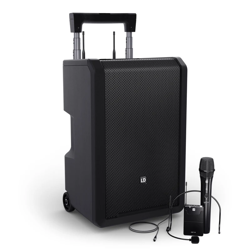 LD Systems ANNY® 10 HBH 2 B5 - 10" portabelt batteridrivet Bluetooth® PA-system med mixer, 1x trådlös handhållen och 1x headsetmikrofon (inkl. bodypack)