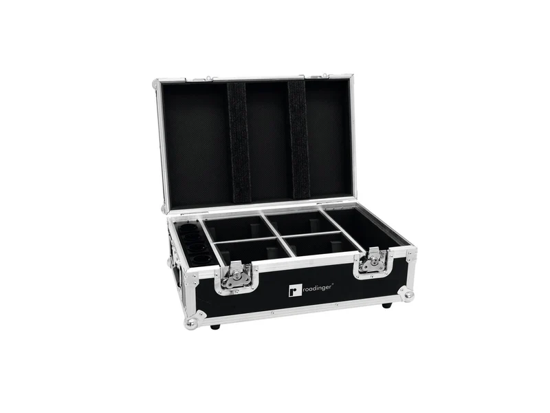 ROADINGER Flightcase 4x AKKU TL-3 Trusslight QuickDMX med laddningsfunktion