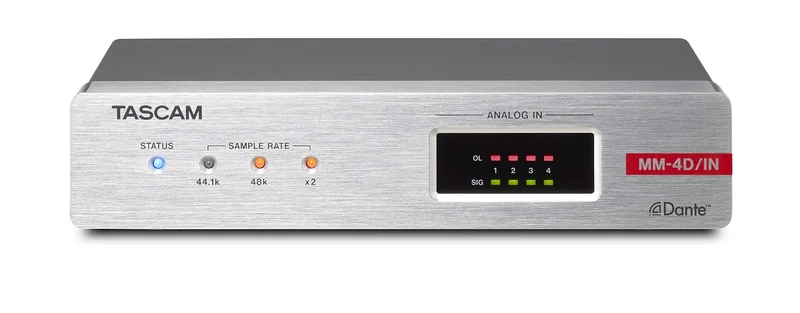 Tascam MM-4D IN Analog Dante-omvandlare 4 kanaler, XLR