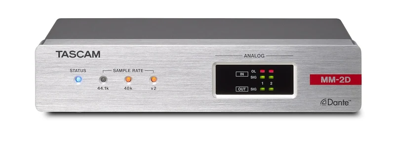 Tascam MM-2D Analog Dante-omvandlare 2 in / 2 out, XLR