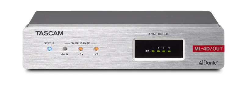 Tascam ML-4D OUT-X Analog Dante-omvandlare 4 kanaler, XLR
