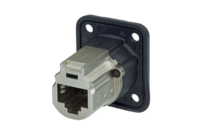 RJ45 CAT6A etherCON hon chassigenomföring, IP65