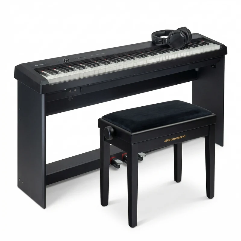 Grooveland P450 Komplett pianopaket (Svart)