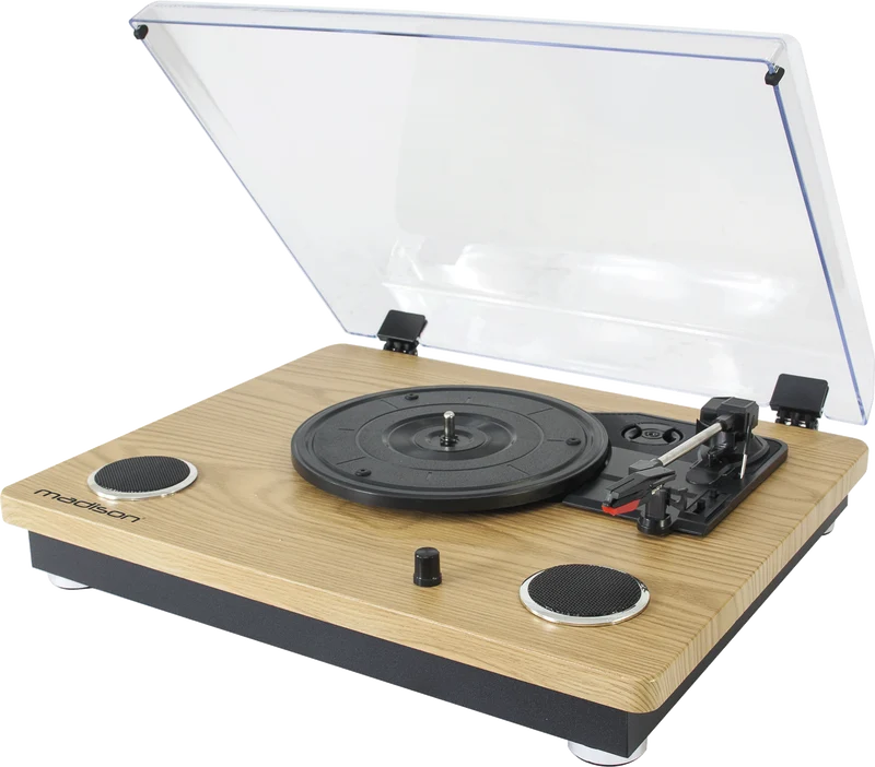 Madison skivspelare med USB & Bluetooth (trä)