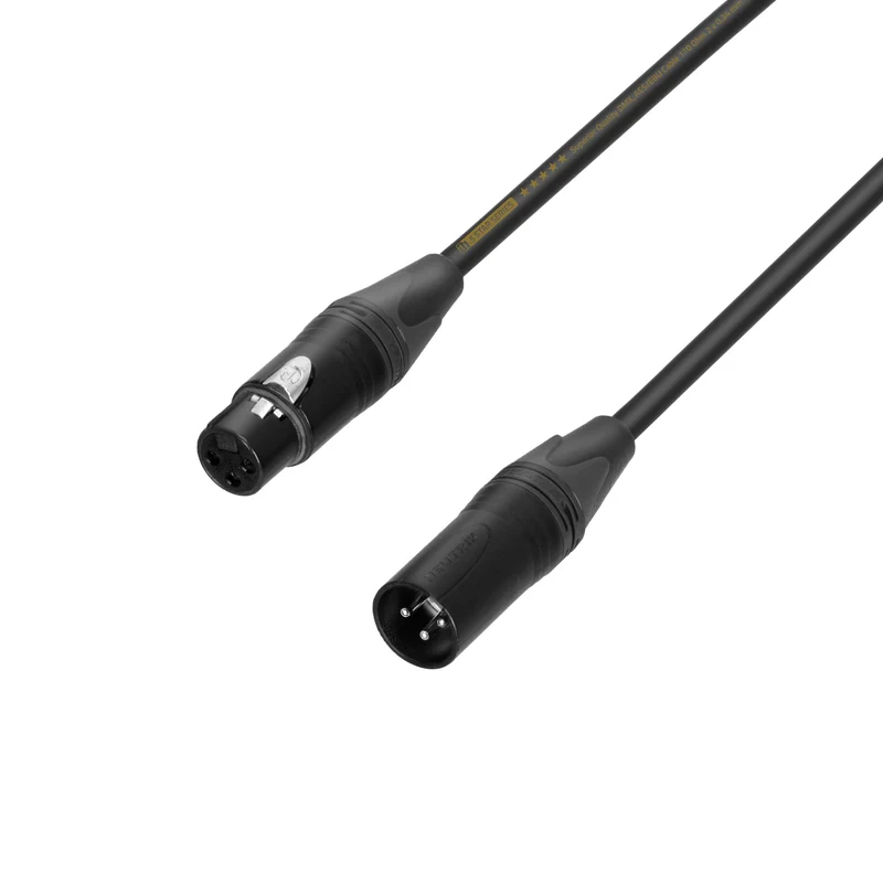 Adam Hall Cables 5 STAR DMF 0100 - DMX-kabel | Neutrik® 3-polig XLR | 1 m