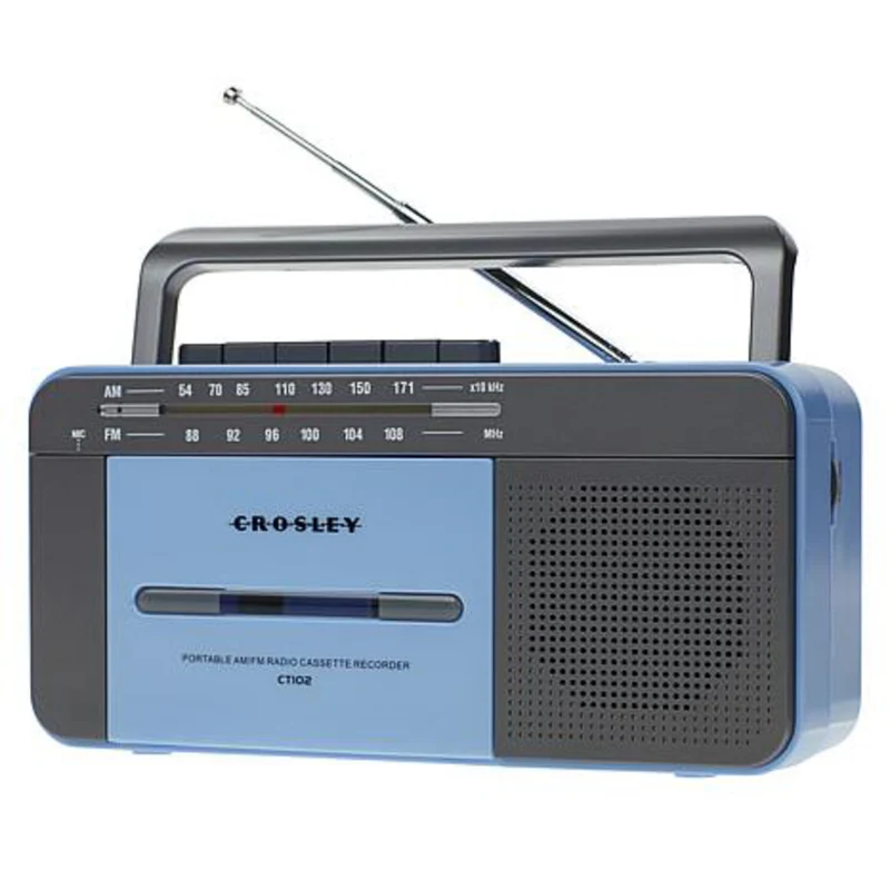 Crosley - Kassettspelare (Blå)