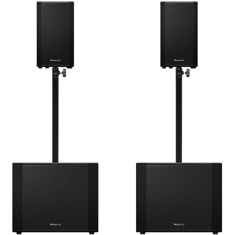 Pioneer DJ 2x XPRS-1182ST + 2x XPRS-102 paket