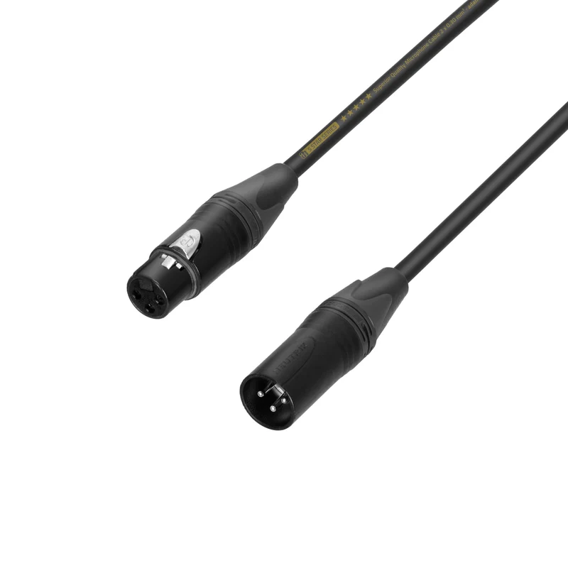 Adam Hall Cables 5 STAR MMF 0150 - Mikrofonkabel | Neutrik® XLR hona x XLR hane | 1,5 m