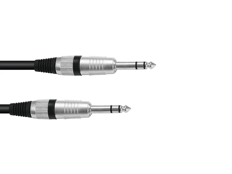 OMNITRONIC Jackkabel 6.3 stereo 1m bk ROAD