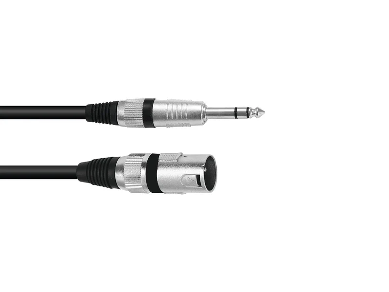 OMNITRONIC adapterkabel XLR(M)/Jack stereo 0,2 m bk