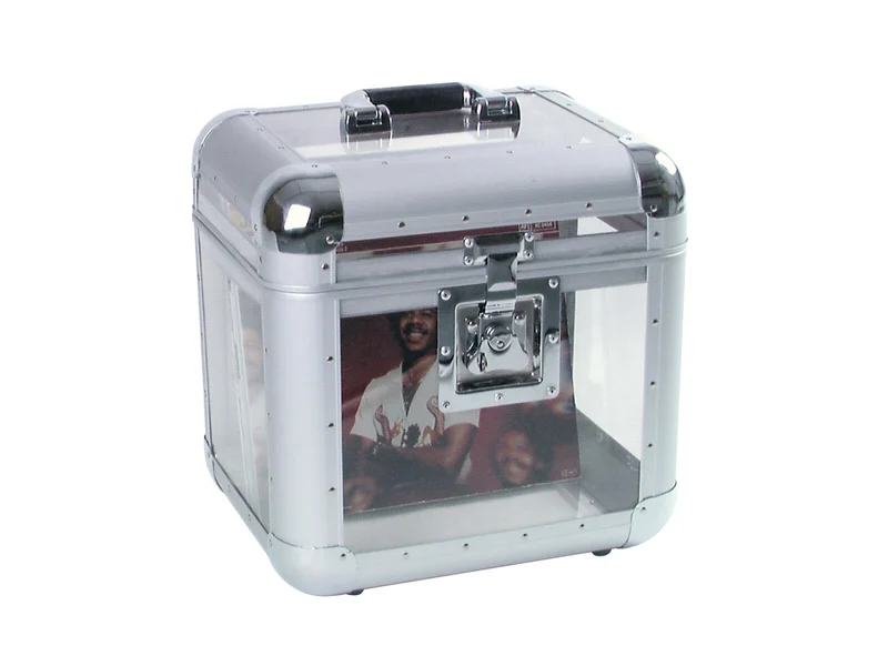 ROADINGER Record Case ALU 75/25, rundad, akryl