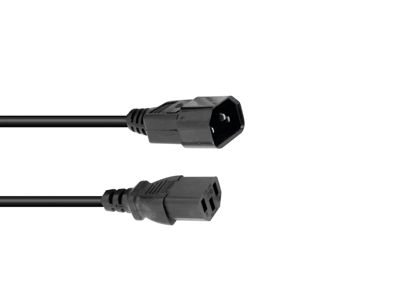 OMNITRONIC IEC förlängningskabel 3x0.75 1.5m bk