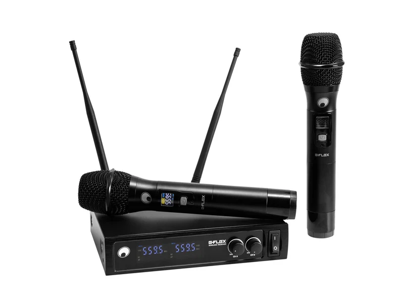 OMNITRONIC UHF E-FLEX 2, trådlöst mikrofonsystem 559-575 MHz