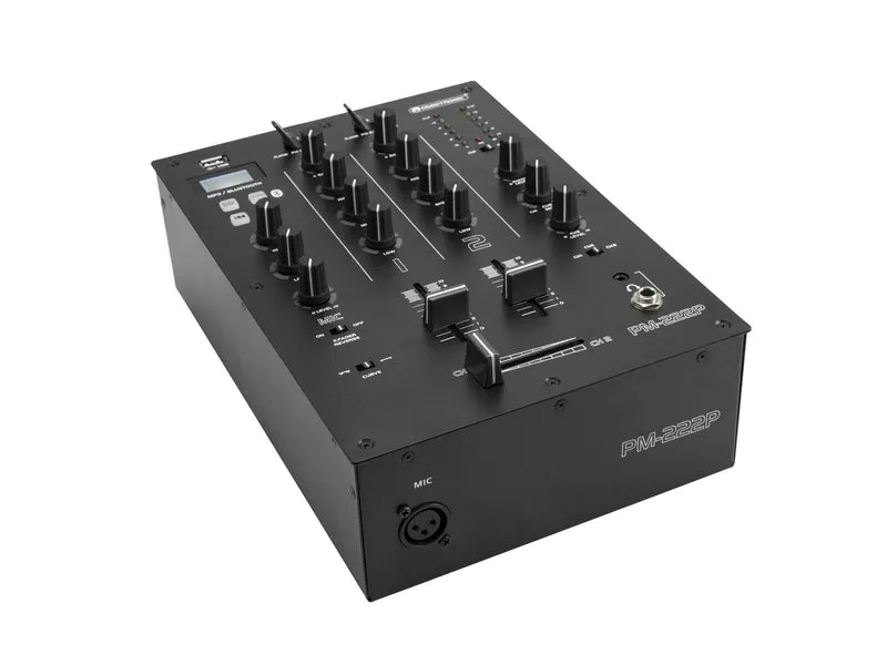 OMNITRONIC PM-222P 2-kanals DJ-mixer med spelare