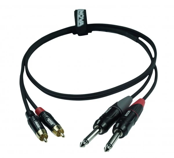 Enova adapterkabel 2 x jack till 2 x Phono 1 meter