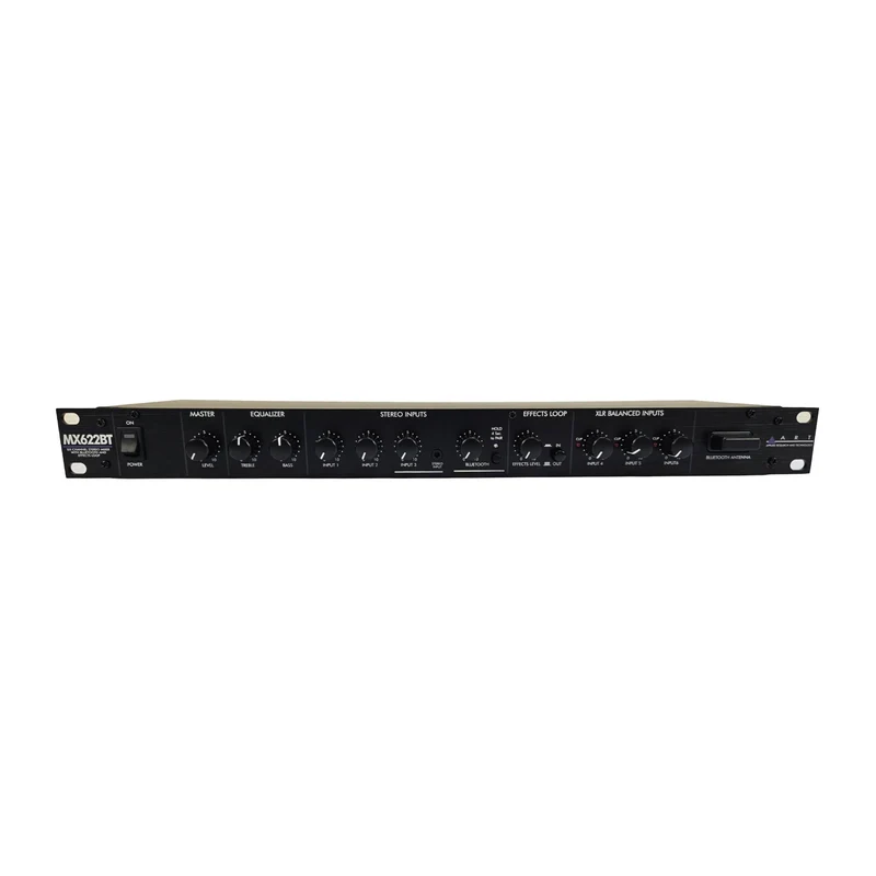 ART installationsmixer 6 kanaler Stereo med EQ och Bluetooth 5.0 (ART-MX622BT)