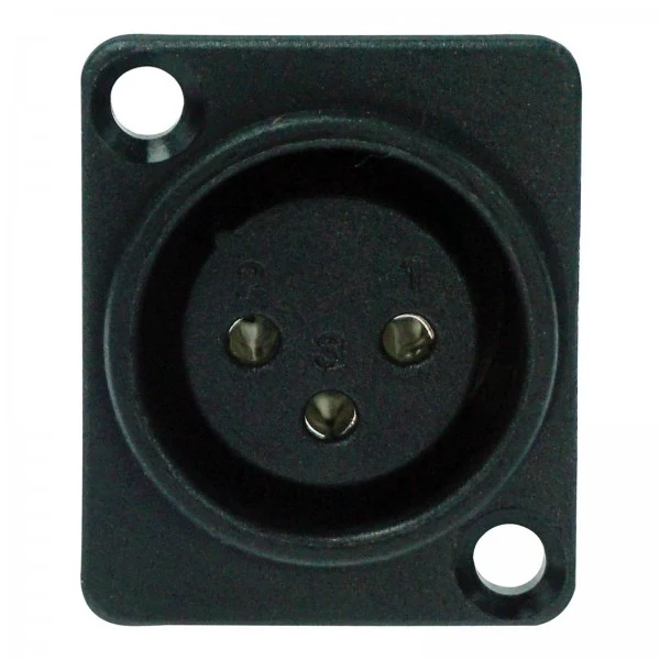 Enova 3-polig hon 3-Pin XLR-chassikontakt, svart IP67 Outdoor