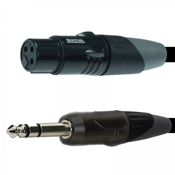 Enova mikrofonkabel XLR hona till stereojack 6 meter