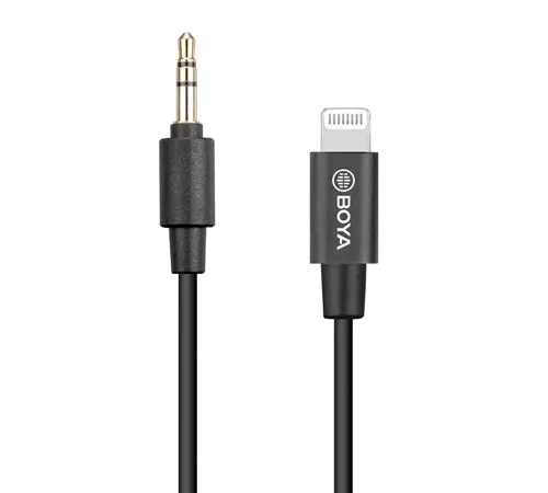 Boya adapterkabel 3,5 minijack han till lightning 15 cm