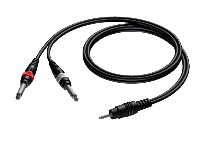 ProCab MiniJack 3,5 mm stereo > 2 x Jack – 1,5 meter