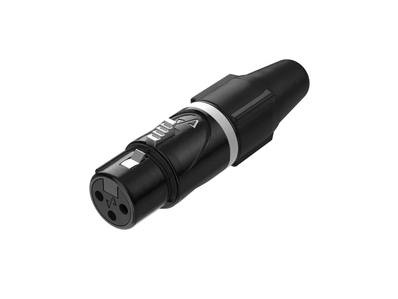 Enova Nxt XLR 3-polig honkabelkontakt svart med guldkontakter