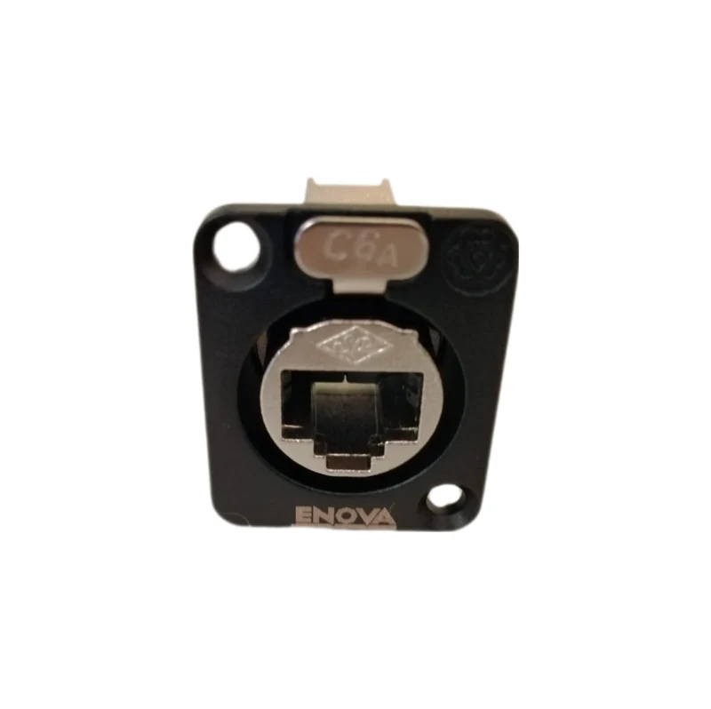 Enova RJ45-chassigenomföring Cat6A, svart