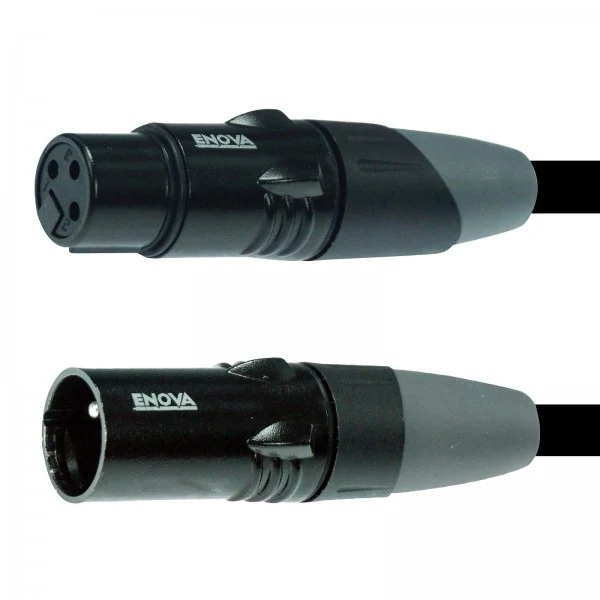 Enova XLR kabel 3-pin analog och AES DMX 2 meter