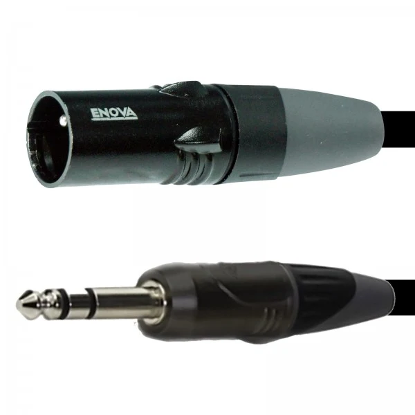 Enova mikrofonkabel XLR hane till stereojack 2 meter