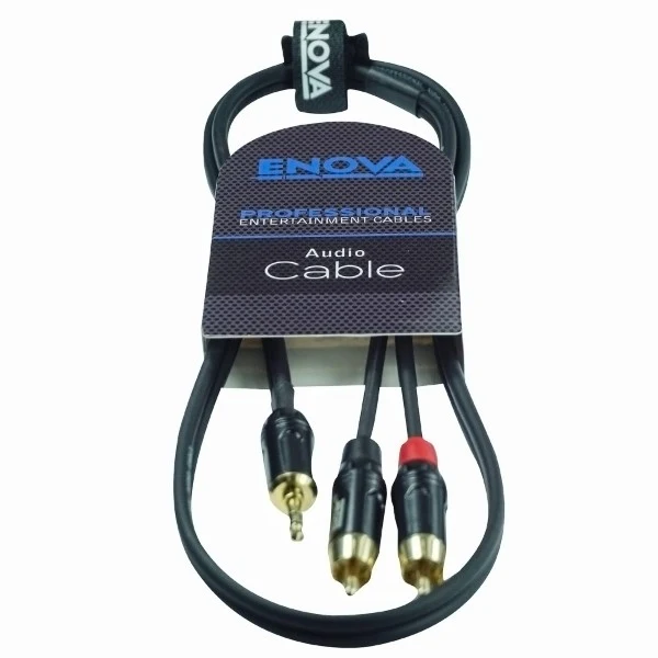 Enova minijack-adapterkabel minijack till 2 x Phono 4 meter