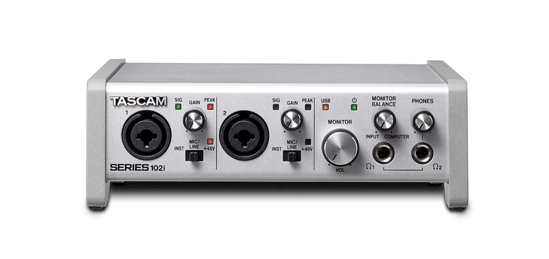 Tascam Series 102i USB audio/Midi-interface med DSP-mixer, 10 in/4 ut