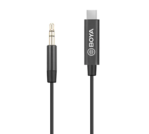 Boya adapterkabel 3,5 minijack hane till USB type C 15 cm