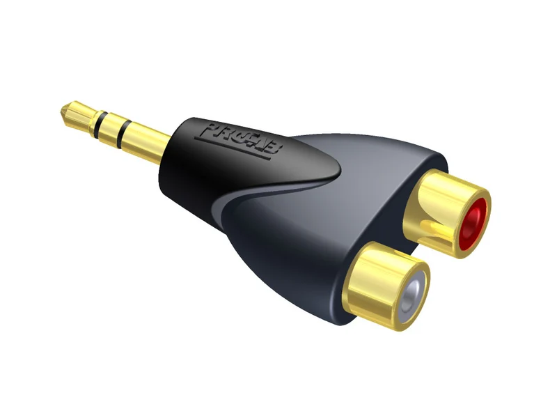 ProCab adapter mini-jack stereo hane > 2 x RCA hona L/R